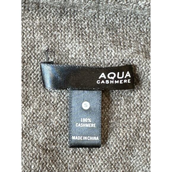 AQUA Cashmere Drape Open Front 100% Cashmere Cardigan Sweater Small 2162 - Picture 3 of 6